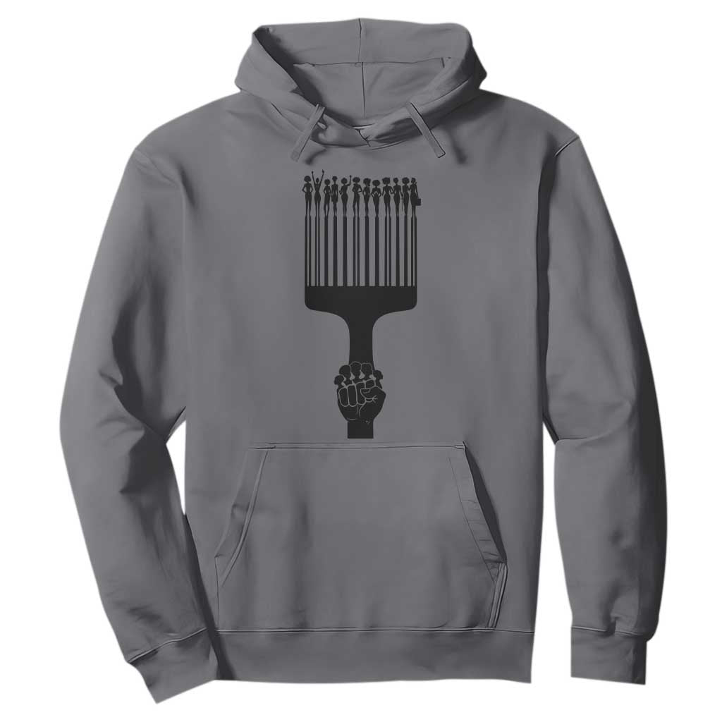 Afro Pick Comb Strong Black Power Fist Hoodie