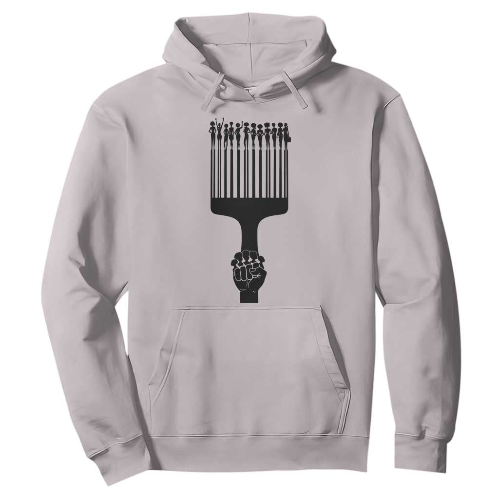 Afro Pick Comb Strong Black Power Fist Hoodie