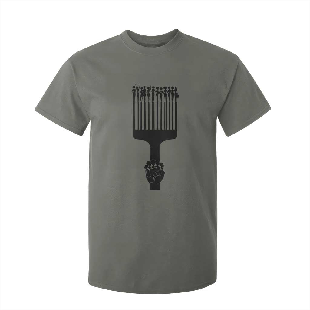Afro Pick Comb Strong Black Power Fist T Shirt For Kid