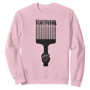 Afro Pick Comb Strong Black Power Fist Sweatshirt