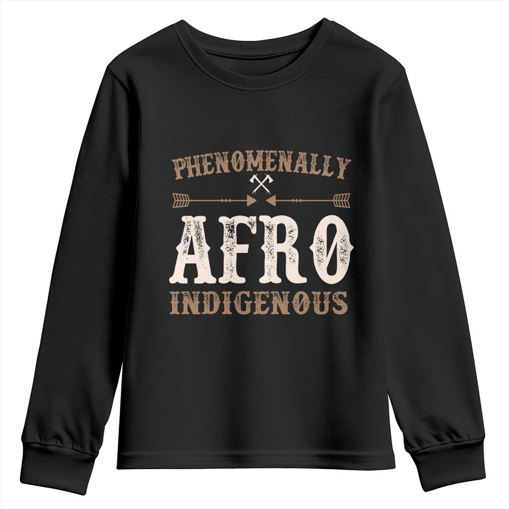 Proud Native American Phenomenally Afro Indigenous Youth Sweatshirt - African Pride