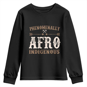 Proud Native American Phenomenally Afro Indigenous Youth Sweatshirt - African Pride