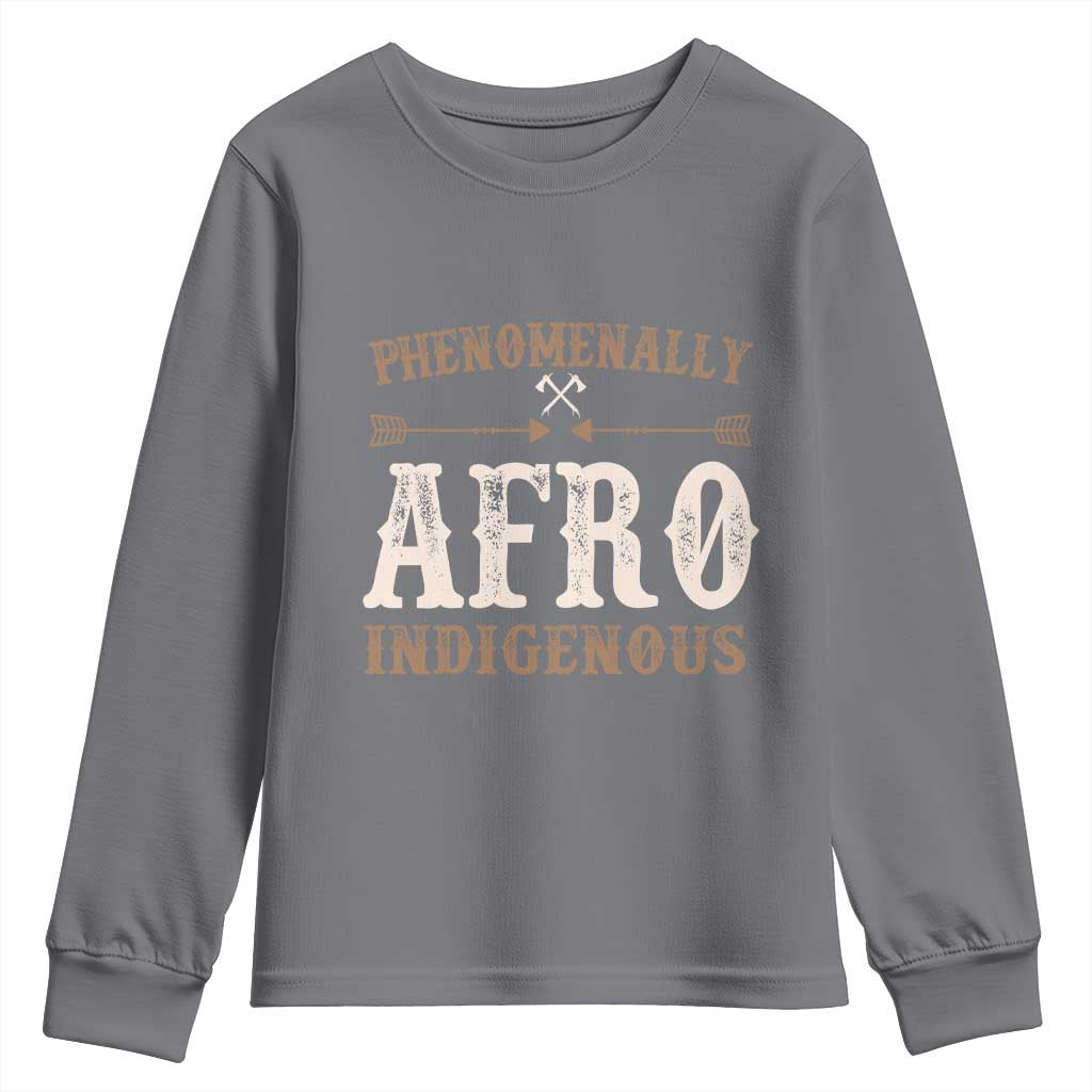 Proud Native American Phenomenally Afro Indigenous Youth Sweatshirt - African Pride