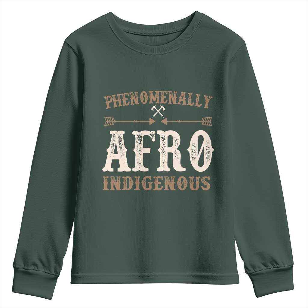 Proud Native American Phenomenally Afro Indigenous Youth Sweatshirt - African Pride