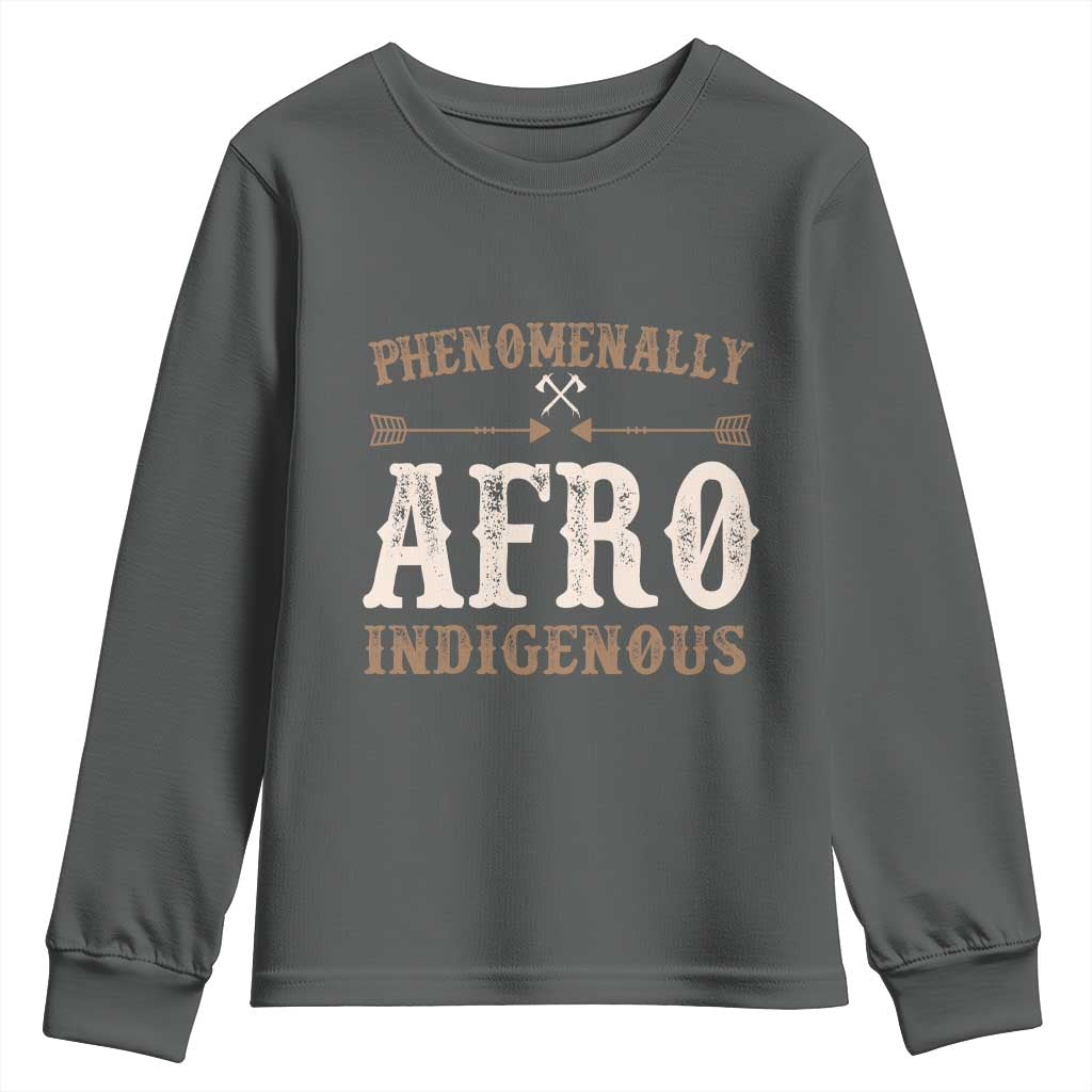 Proud Native American Phenomenally Afro Indigenous Youth Sweatshirt - African Pride
