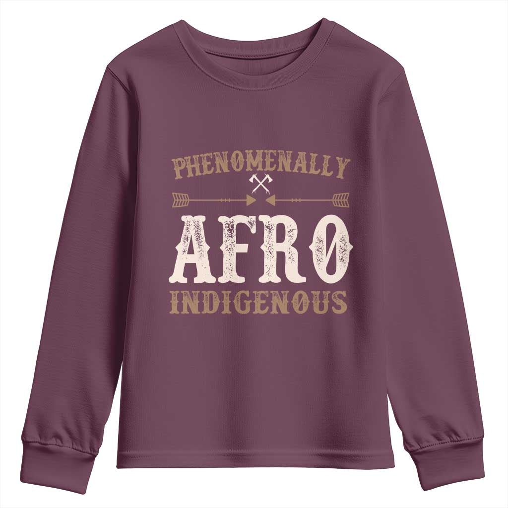 Proud Native American Phenomenally Afro Indigenous Youth Sweatshirt - African Pride