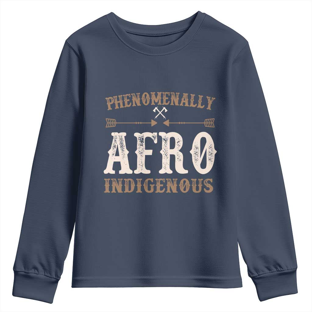 Proud Native American Phenomenally Afro Indigenous Youth Sweatshirt - African Pride