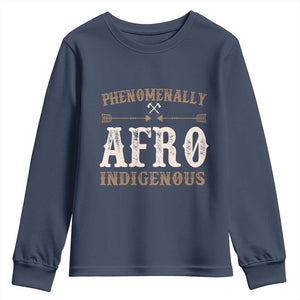 Proud Native American Phenomenally Afro Indigenous Youth Sweatshirt - African Pride