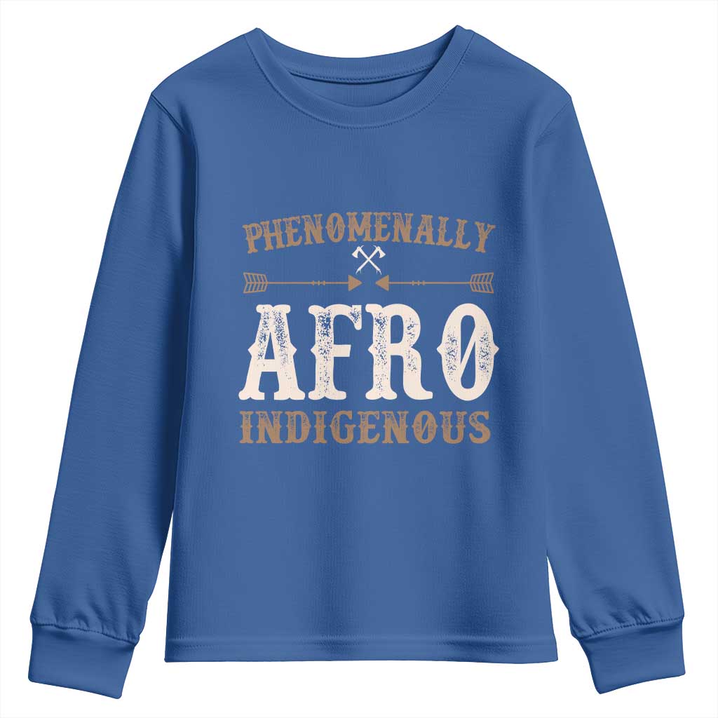 Proud Native American Phenomenally Afro Indigenous Youth Sweatshirt - African Pride