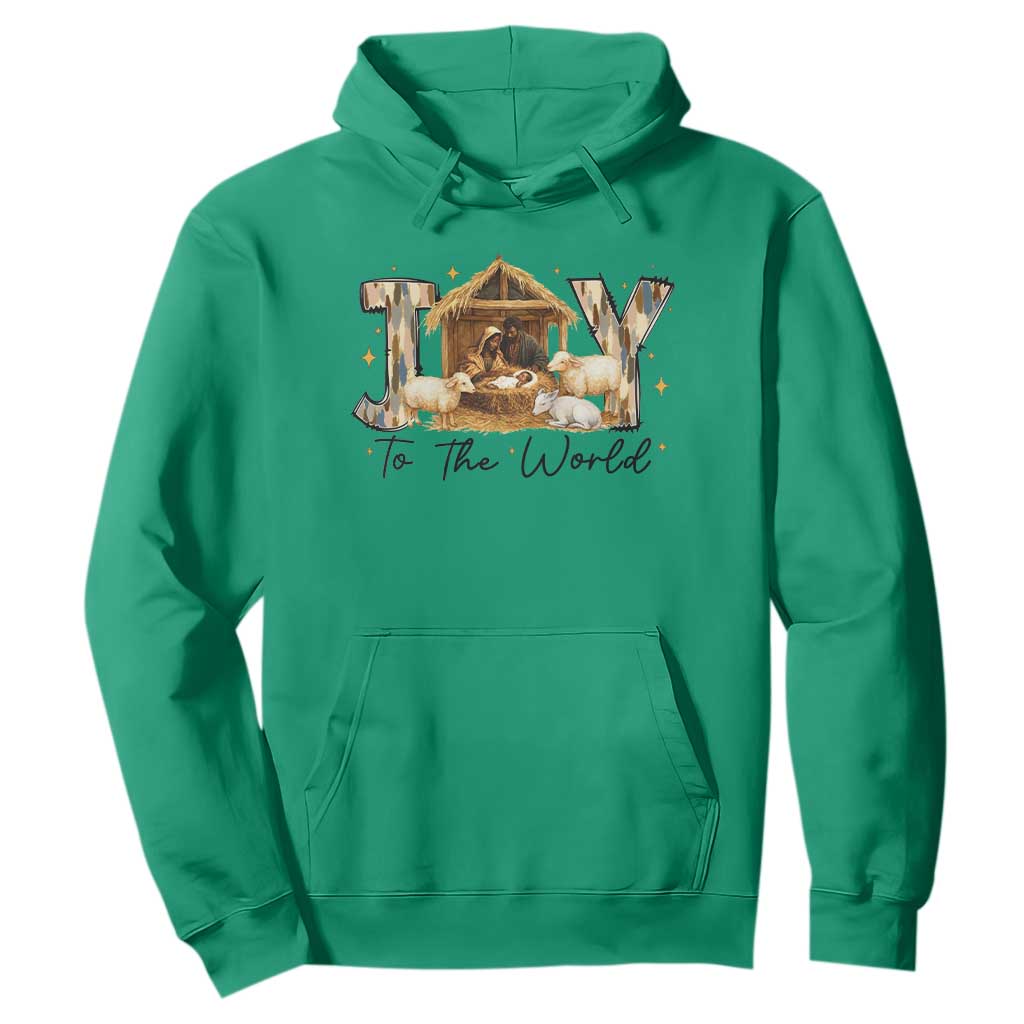 African American Christmas Nativity Scene Hoodie Joy To The World Afro Black Jesus - African Pride