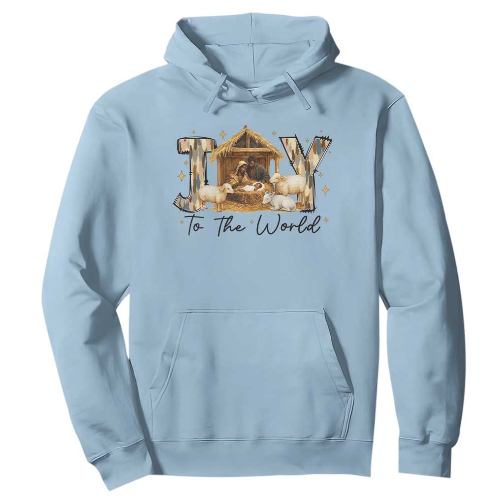 African American Christmas Nativity Scene Hoodie Joy To The World Afro Black Jesus - African Pride
