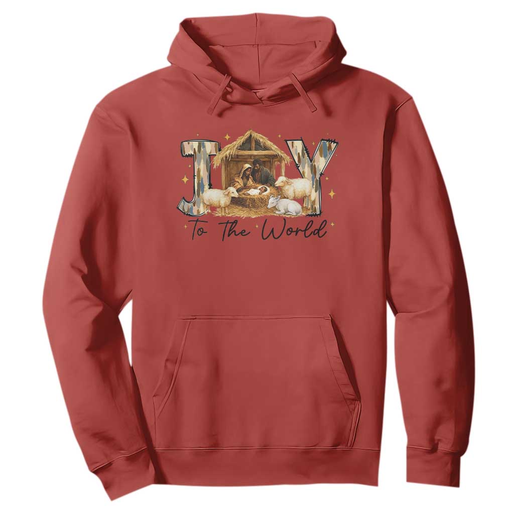 African American Christmas Nativity Scene Hoodie Joy To The World Afro Black Jesus - African Pride