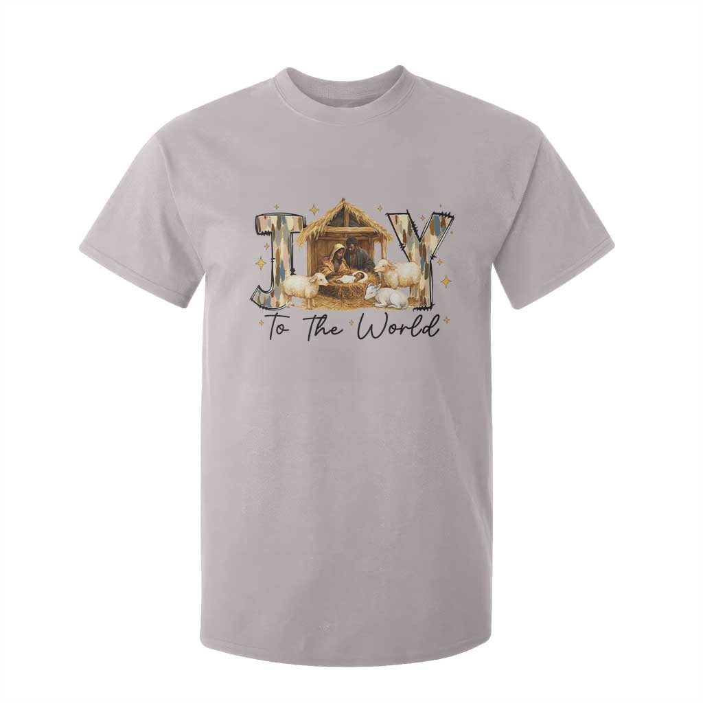 African American Christmas Nativity Scene T Shirt For Kid Joy To The World Afro Black Jesus - African Pride