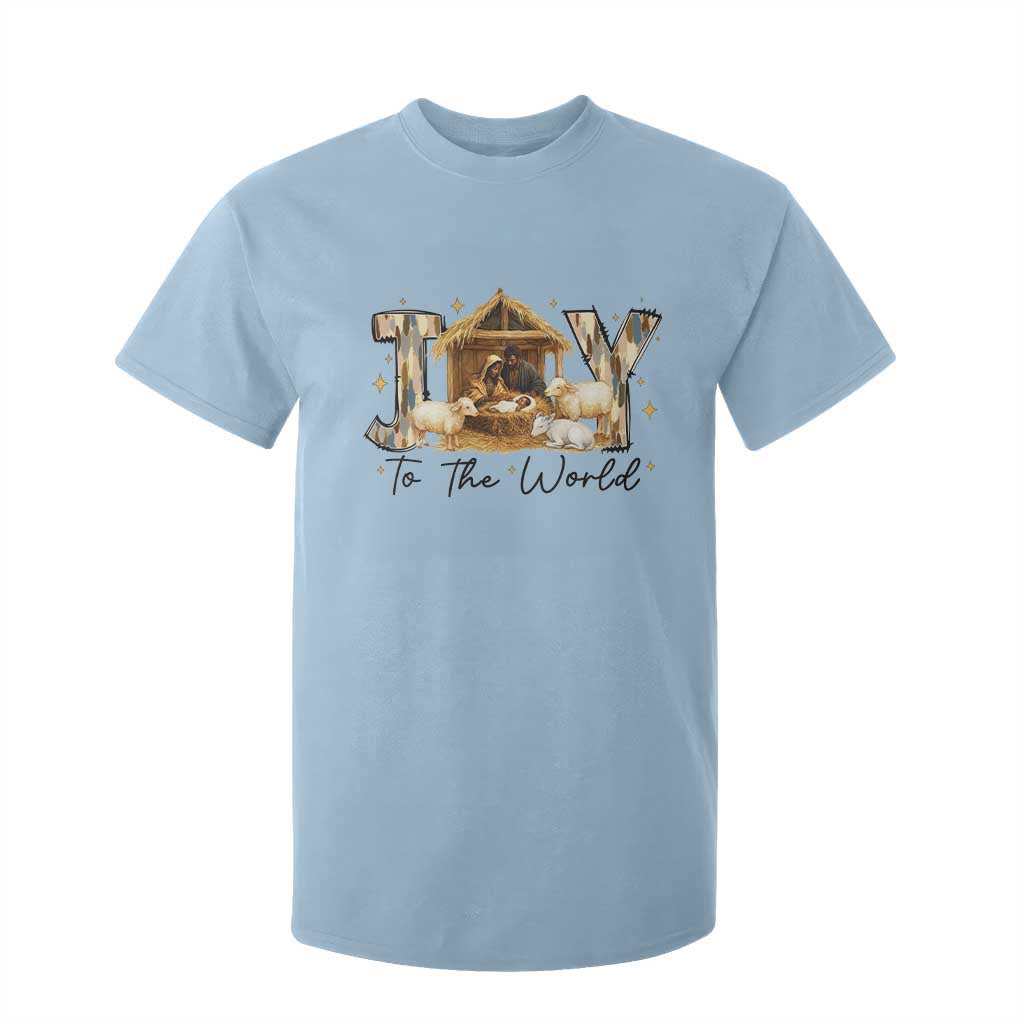 African American Christmas Nativity Scene T Shirt For Kid Joy To The World Afro Black Jesus - African Pride