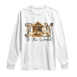 African American Christmas Nativity Scene Long Sleeve Shirt Joy To The World Afro Black Jesus - African Pride