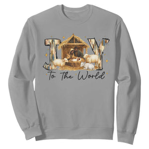 African American Christmas Nativity Scene Sweatshirt Joy To The World Afro Black Jesus - African Pride