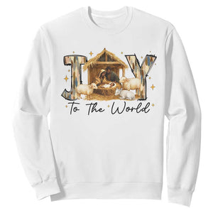 African American Christmas Nativity Scene Sweatshirt Joy To The World Afro Black Jesus - African Pride