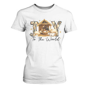 African American Christmas Nativity Scene T Shirt For Women Joy To The World Afro Black Jesus - African Pride