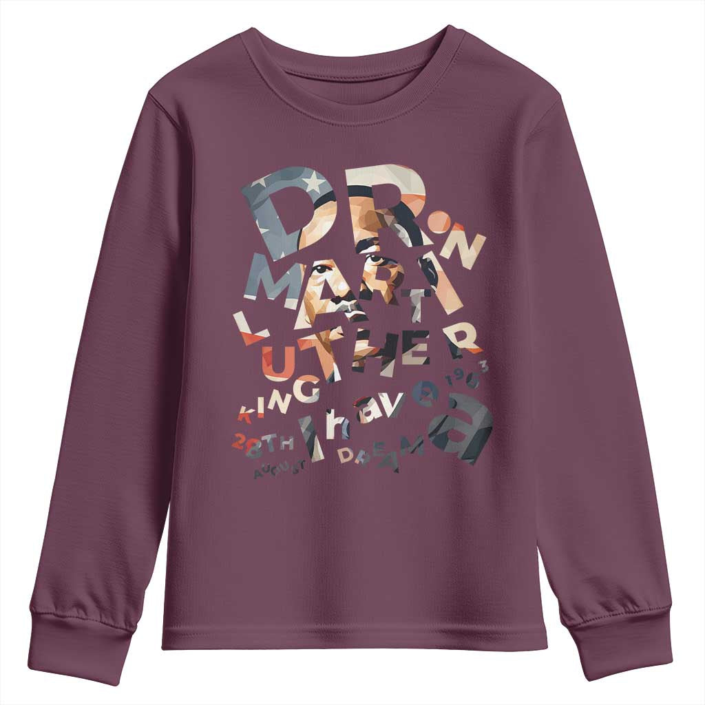 I Have A Dream Martin Luther King Jr Youth Sweatshirt MLK Day 1963 Black History Leader