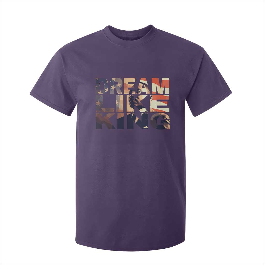 Dream Like King Martin Luther King Jr T Shirt For Kid MLK Day Vintage American Flag