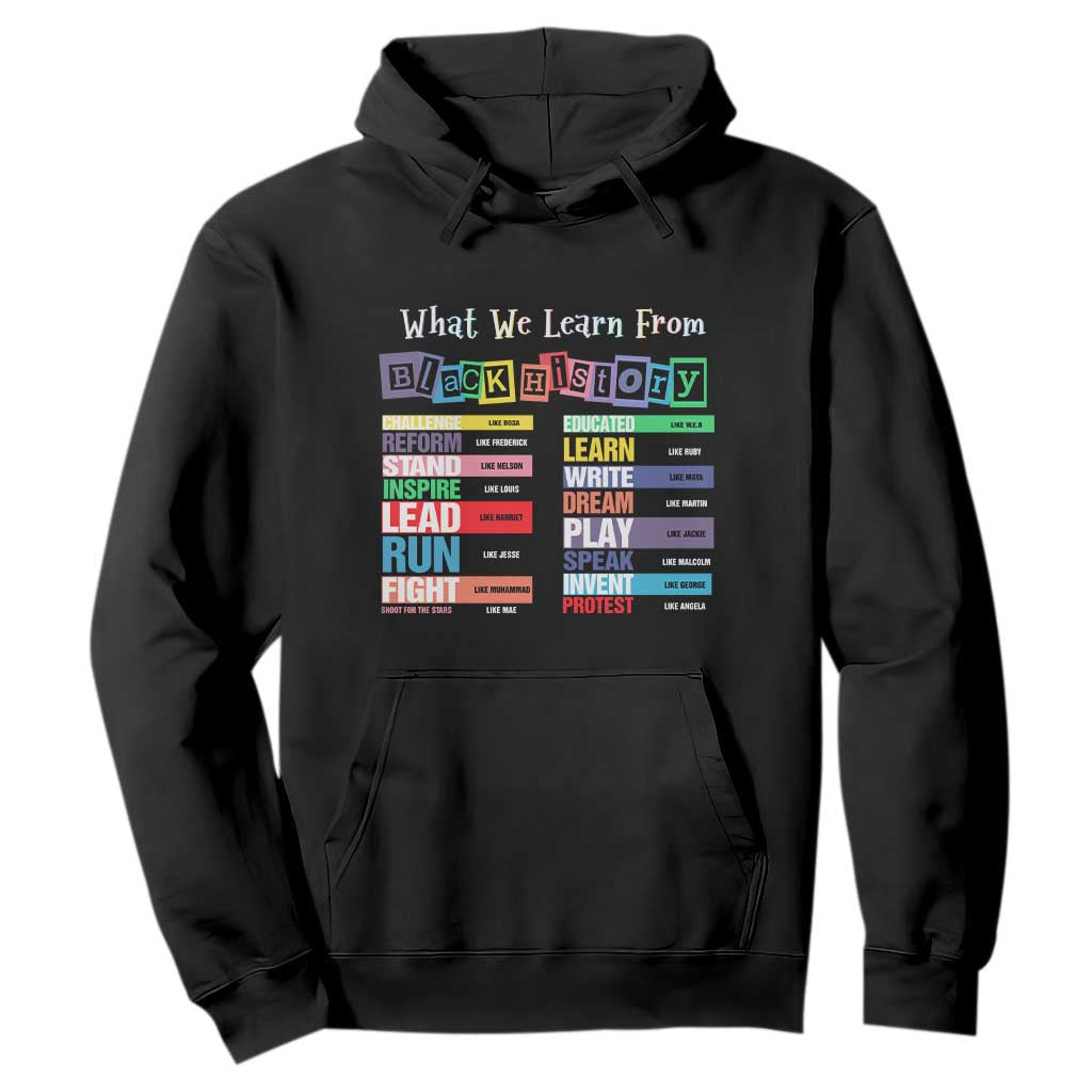What We Learn From Black History Hoodie Black Leaders African American Pride