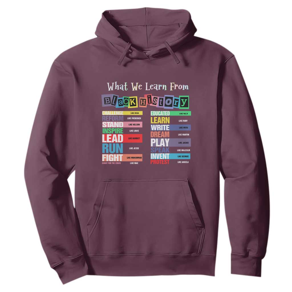 What We Learn From Black History Hoodie Black Leaders African American Pride