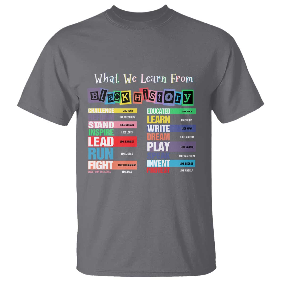 What We Learn From Black History T Shirt Black Leaders African American Pride
