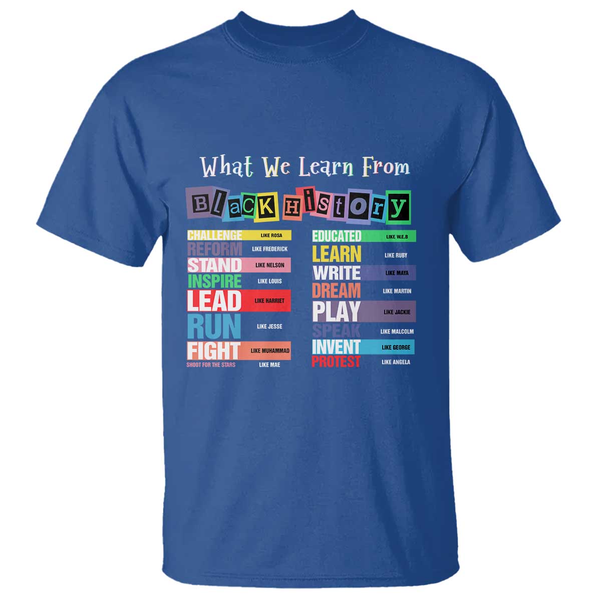 What We Learn From Black History T Shirt Black Leaders African American Pride