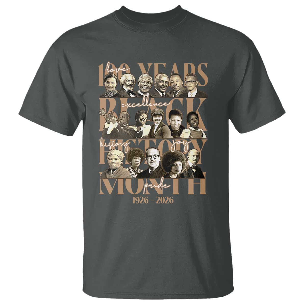 100 Years Of Black History Month T Shirt African American Historical Figures