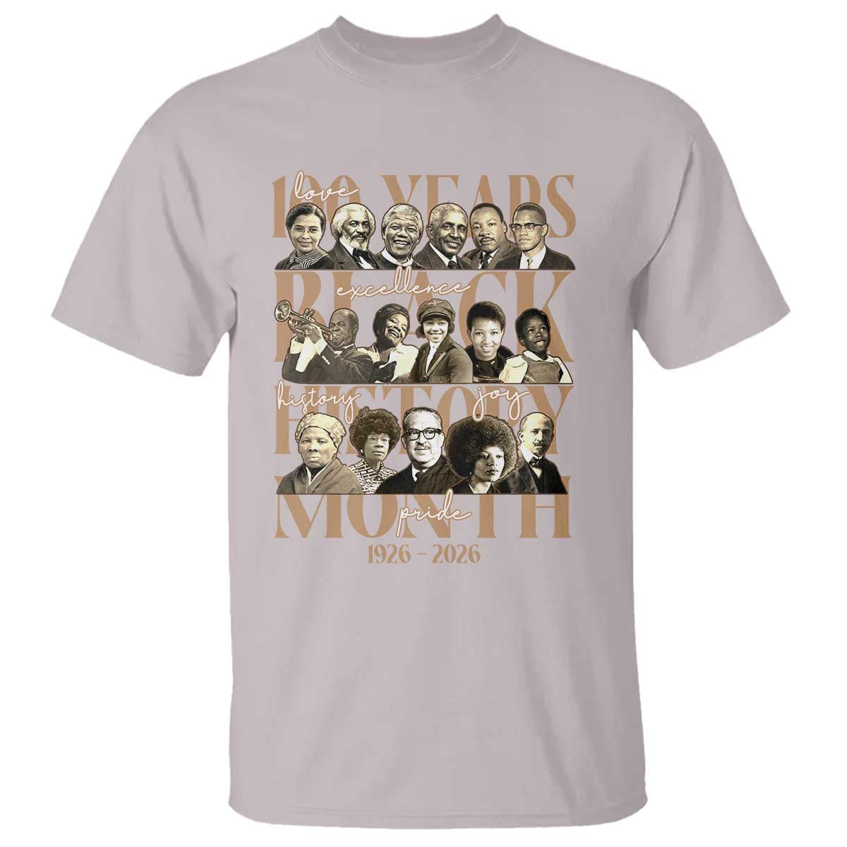 100 Years Of Black History Month T Shirt African American Historical Figures
