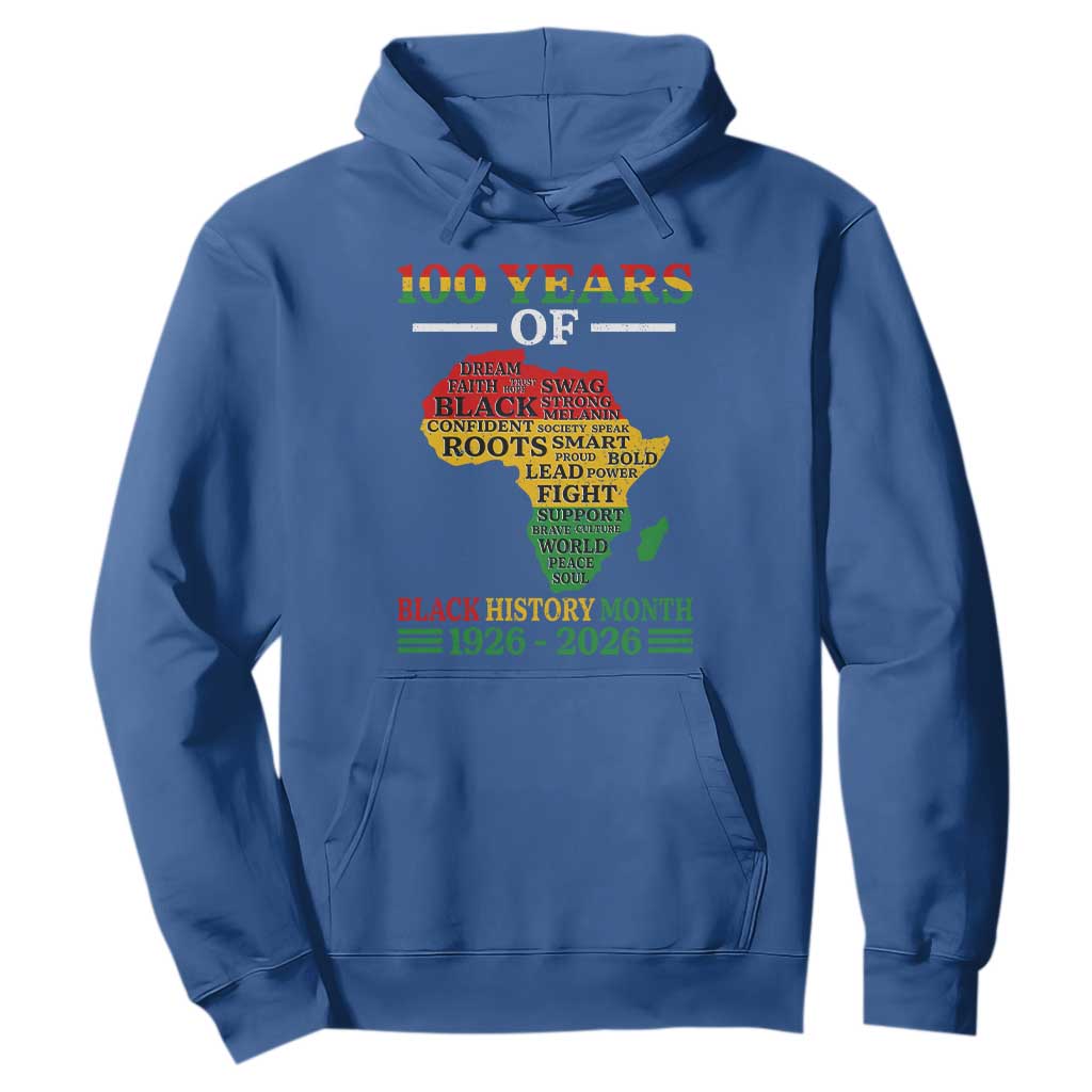100 Years Of Black History Month Hoodie Centennial Of Black Culture