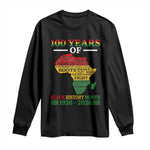 100 Years Of Black History Month Long Sleeve Shirt Centennial Of Black Culture