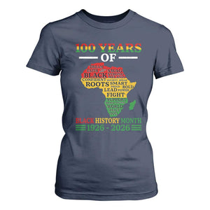 100 Years Of Black History Month T Shirt For Women Centennial Of Black Culture