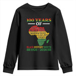 100 Years Of Black History Month Youth Sweatshirt Centennial Of Black Culture