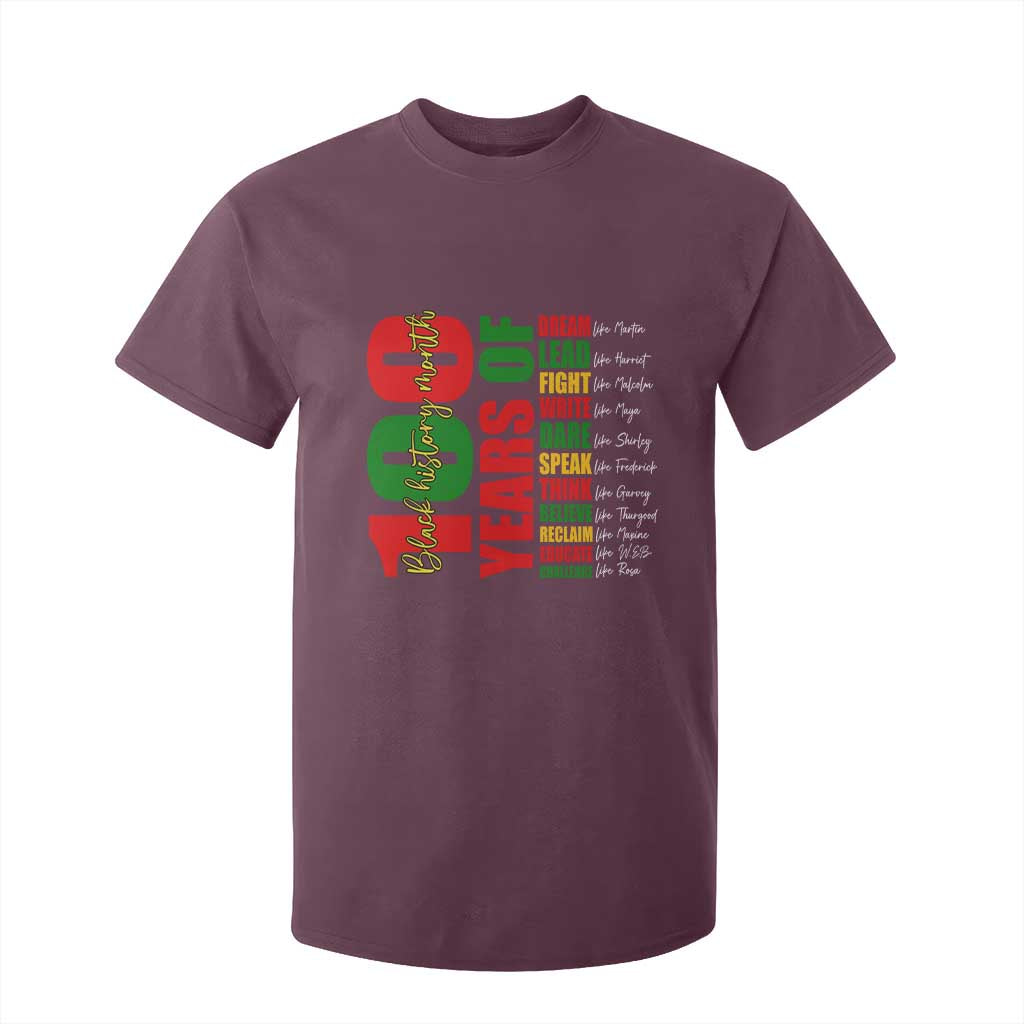 100 Years Of Black History T Shirt For Kid African American Historical Figures African American Teacher
