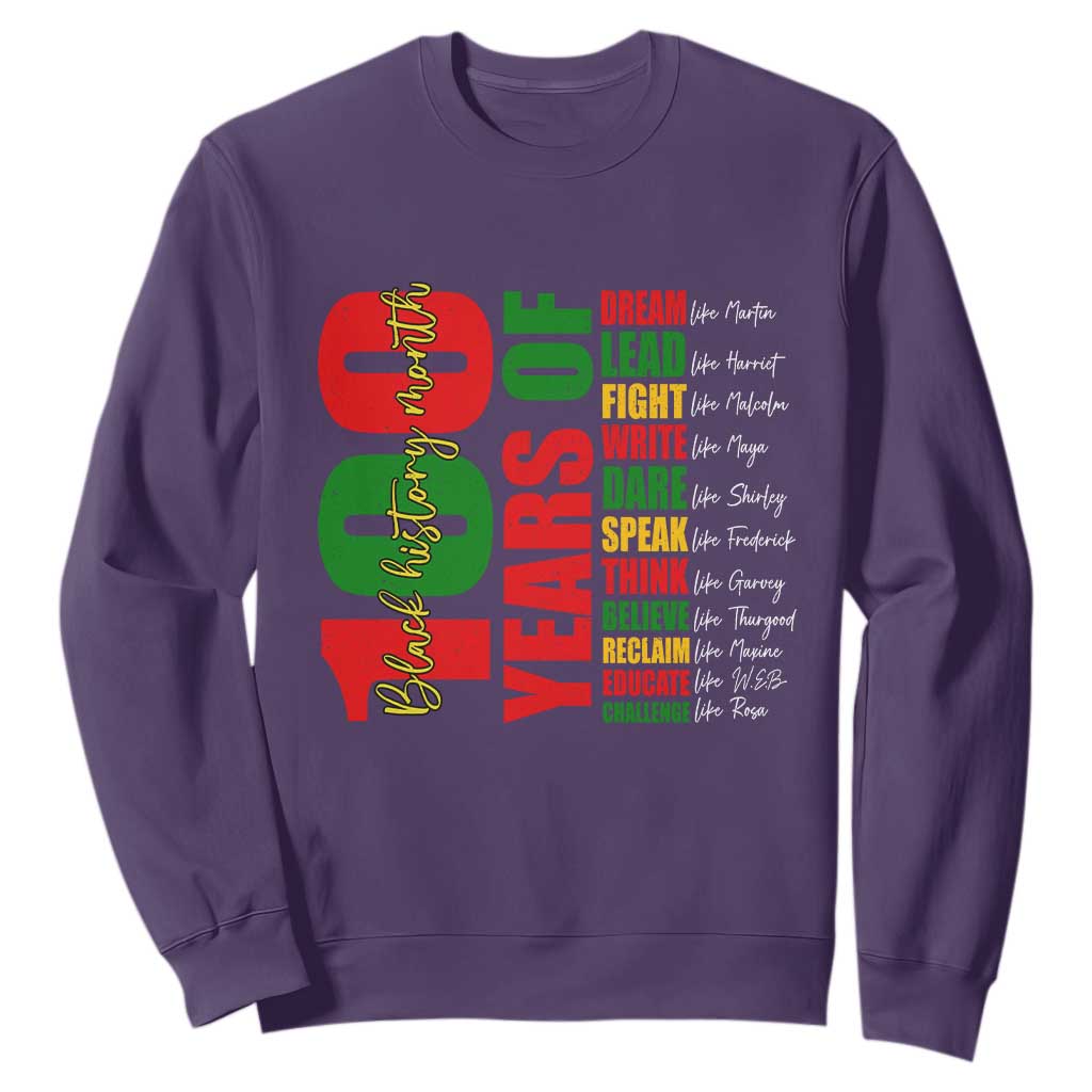 100 Years Of Black History Sweatshirt African American Historical Figures African American Teacher