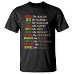 Black History Dream Like Martin Lead Like Harriet T Shirt African American Leaders