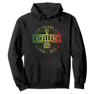 100 Years Of Excellence Black History Month 1926 2026 Hoodie