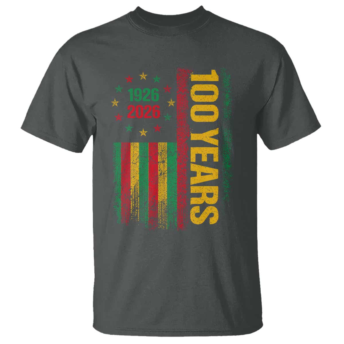 100 Years Of Black History Month T Shirt African American Centennial Milestone American Flag