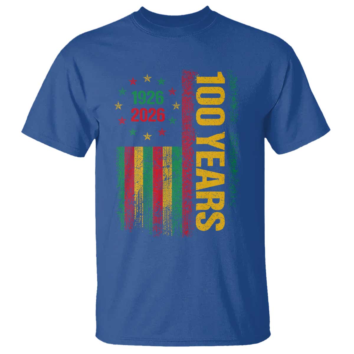 100 Years Of Black History Month T Shirt African American Centennial Milestone American Flag