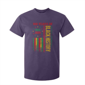 100 Years Of Black History T Shirt For Kid Centennial Milestone Vintage African American Flag