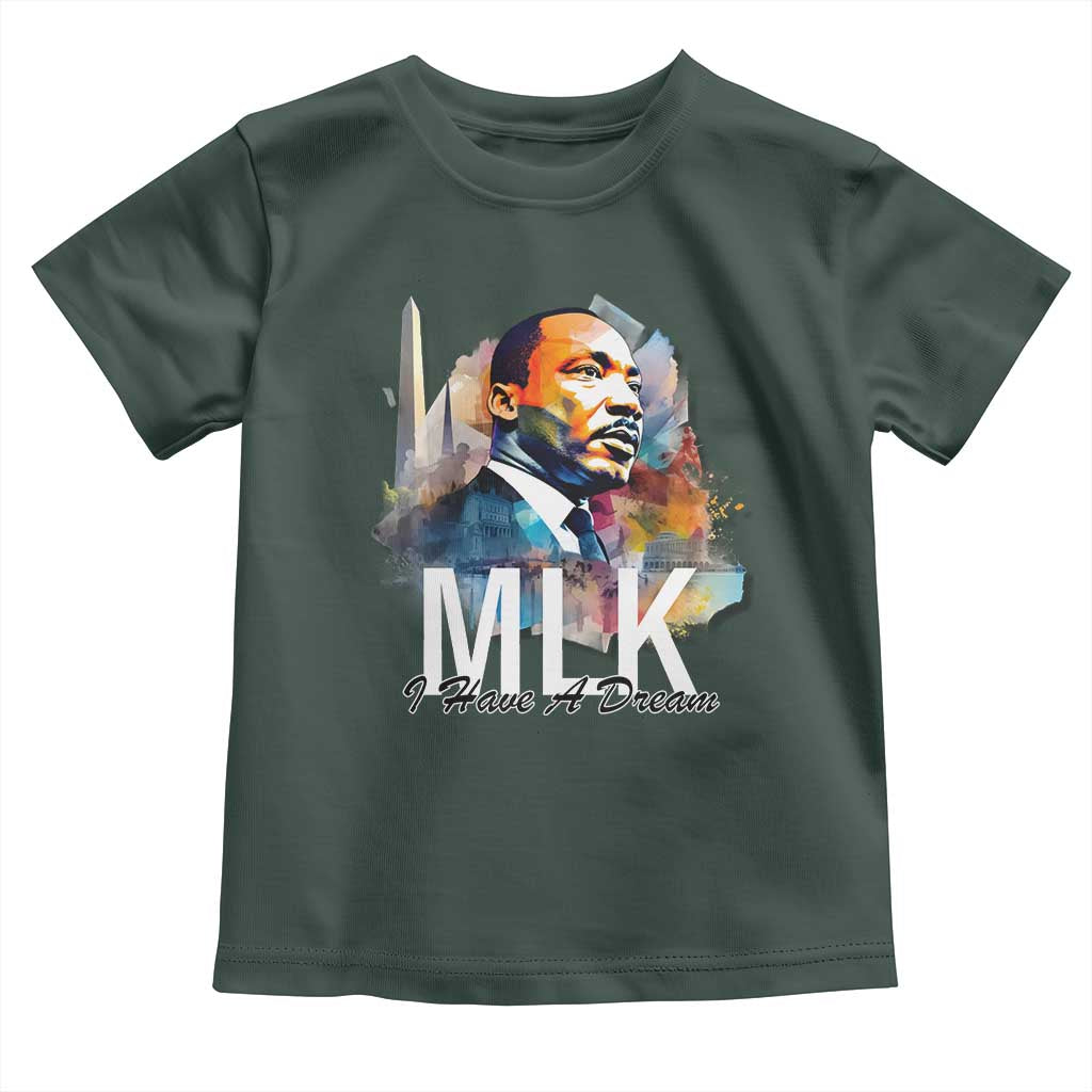MLK Quote I Have A Dream Toddler T Shirt Martin Luther King Portrait Black History Month
