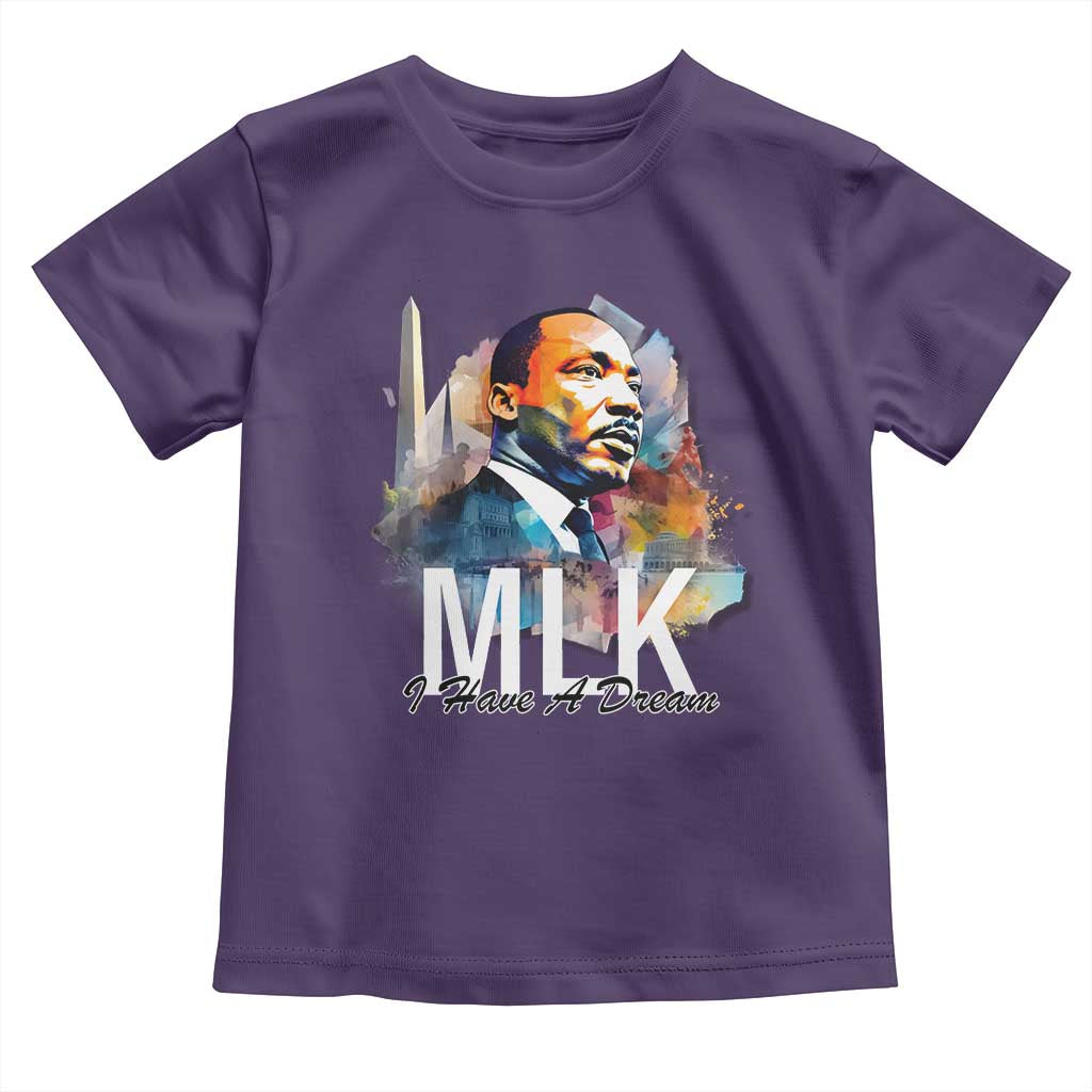 MLK Quote I Have A Dream Toddler T Shirt Martin Luther King Portrait Black History Month