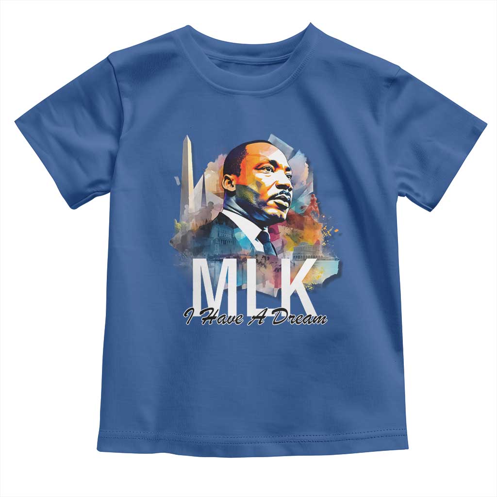 MLK Quote I Have A Dream Toddler T Shirt Martin Luther King Portrait Black History Month