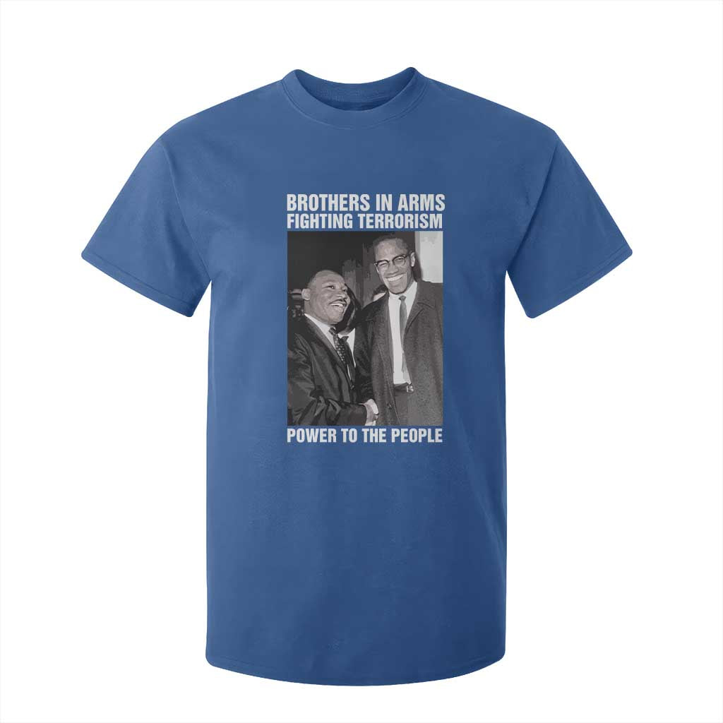 Martin Luther King And Malcolm X T Shirt For Kid Brothers In Arms Fighting Terrorism Power To The People Black History Month