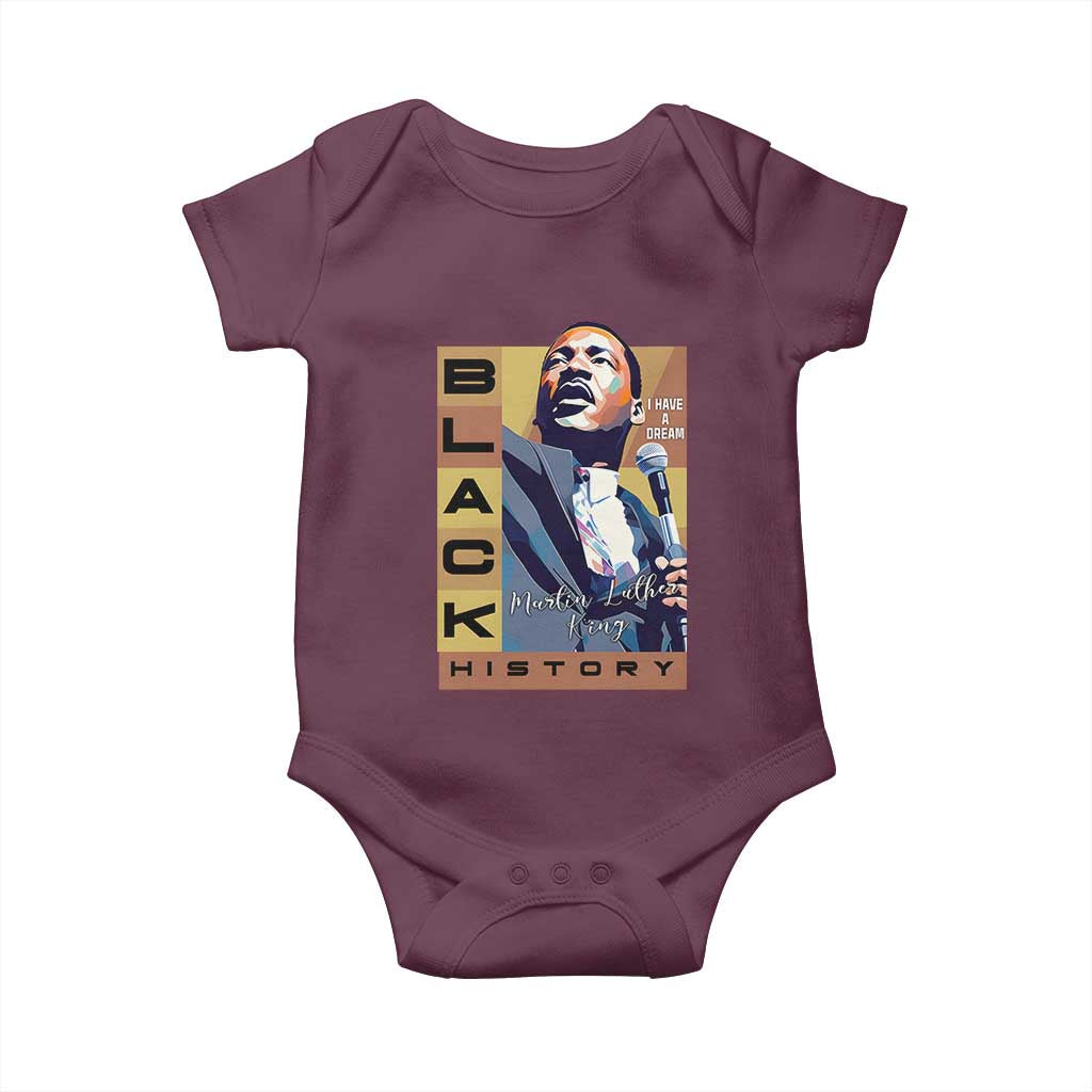 I Have A Dream Martin Luther King Jr MLK Quote Baby Onesie Black History Month