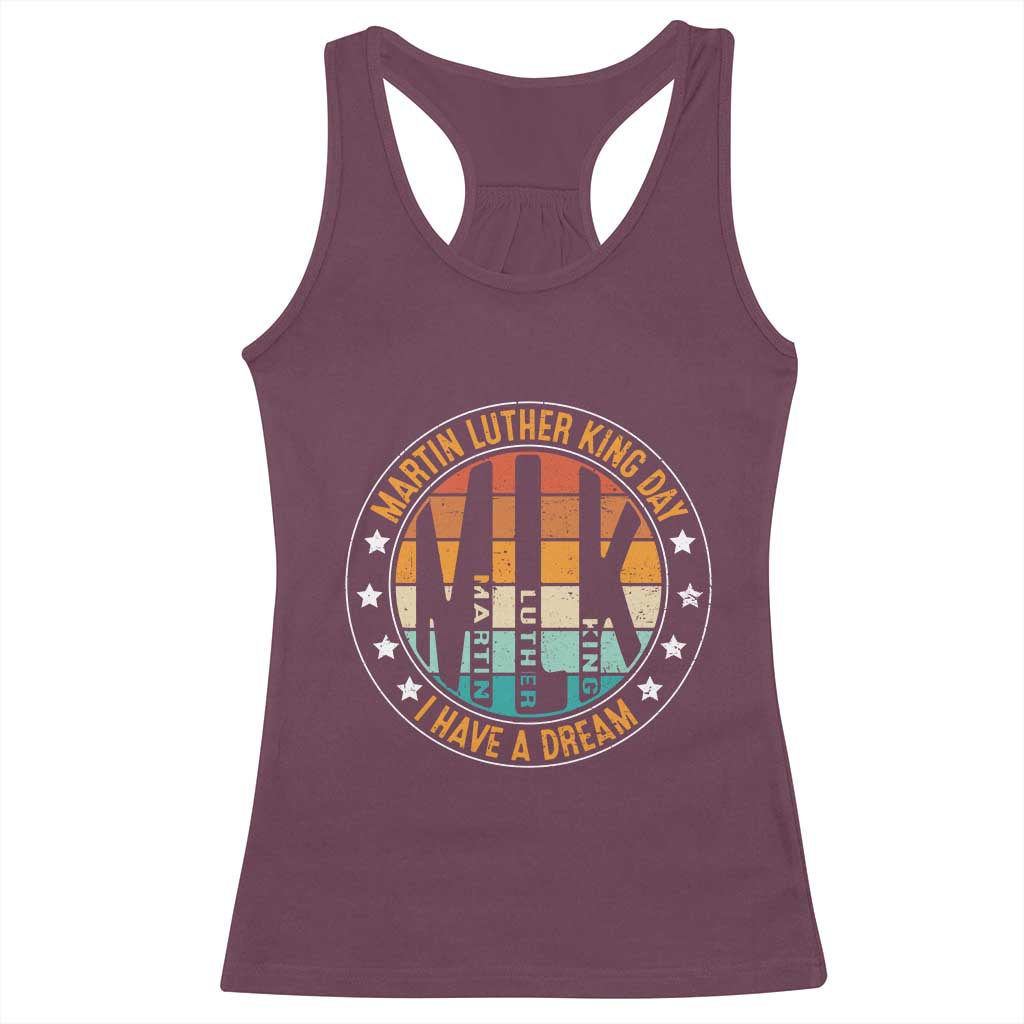 Martin Luther King Jr I Have A Dream Racerback Tank Top Retro MLK Day