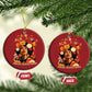 Afro Latina Power Christmas Ornament Hispanic Heritage Month Flowers - African Pride