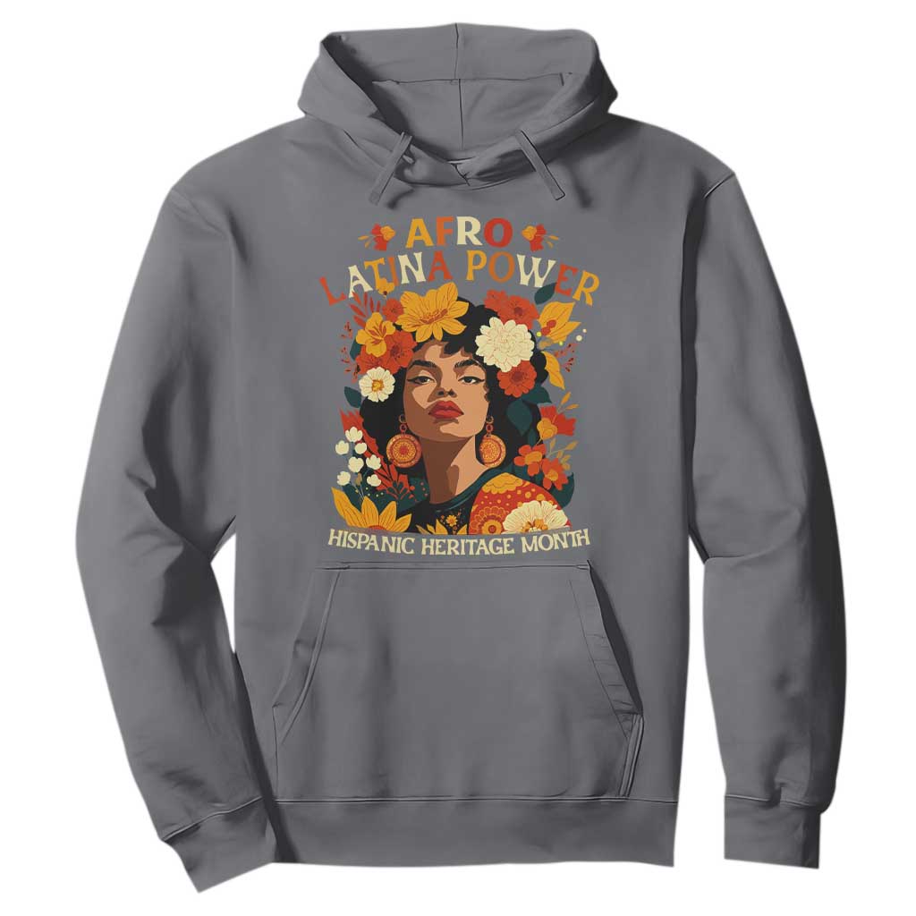 Afro Latina Power Hoodie Hispanic Heritage Month Flowers - African Pride