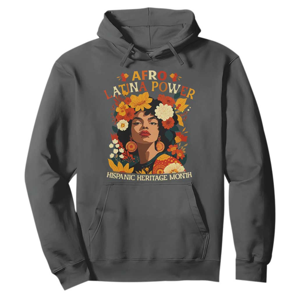 Afro Latina Power Hoodie Hispanic Heritage Month Flowers - African Pride